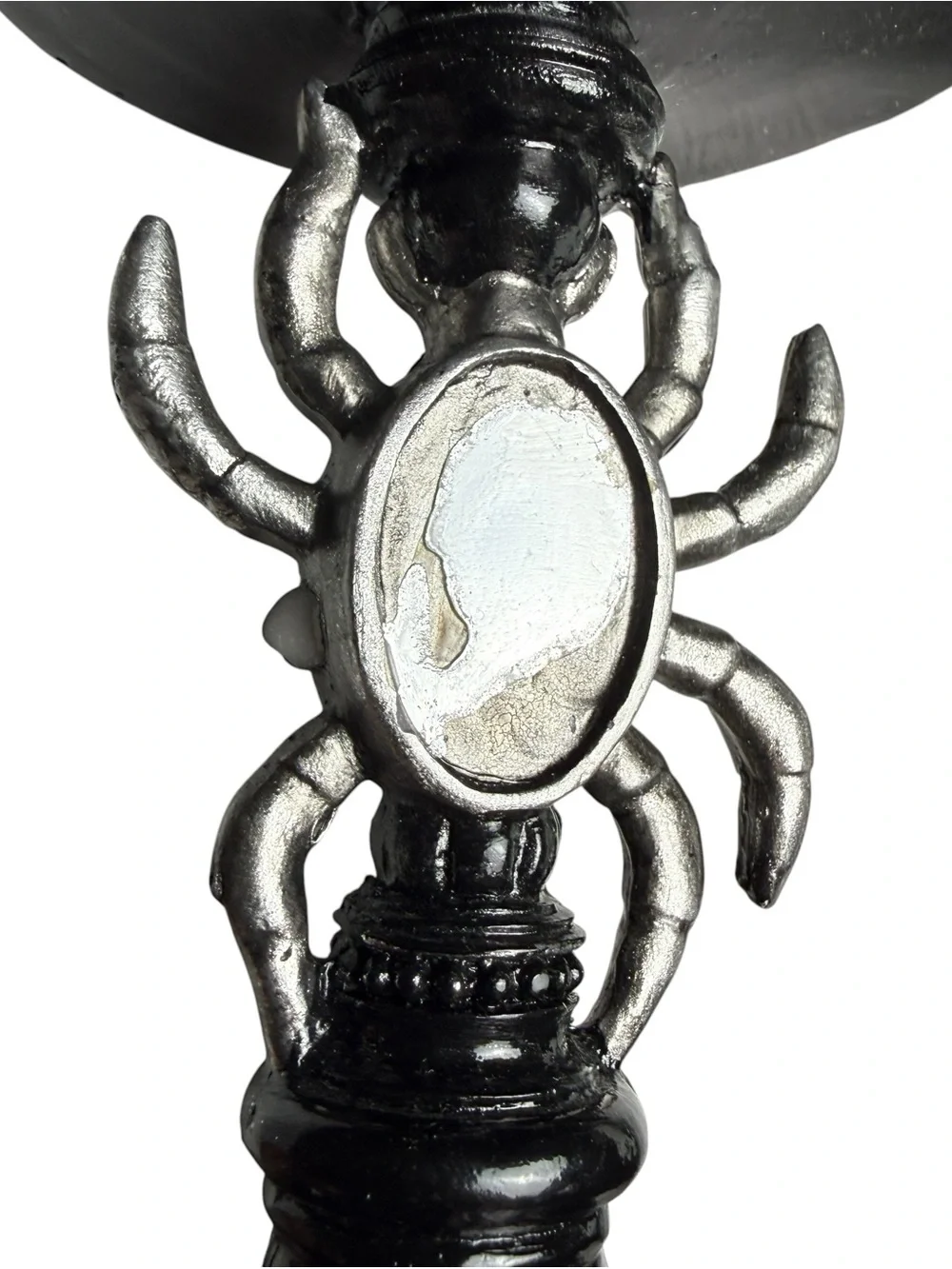 2 Spider Pedestal Candle Holders Halloween Goth Whimsical Witchy Victorian Edwar